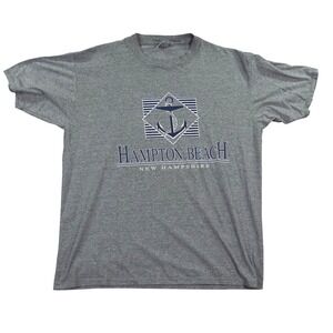 Sherry's Best T Shirt Mens XL Gray Hampton Beach Anchor Logo USA VTG Streetwear